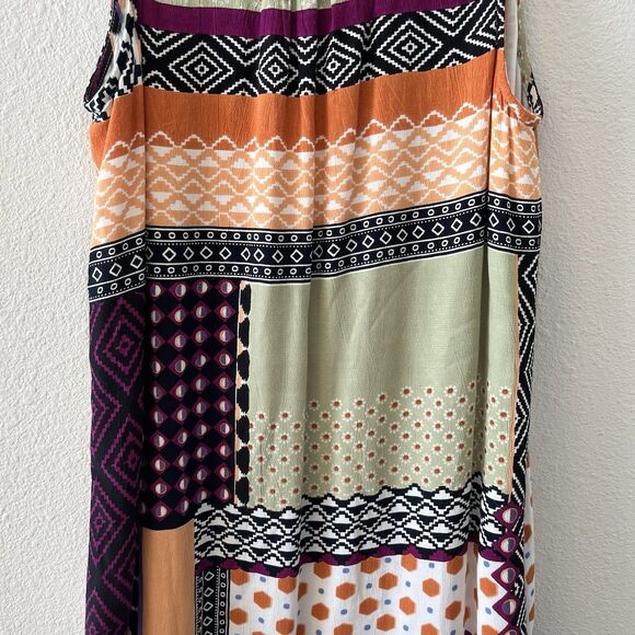 ANTHROPOLOGIE Women's Everyway Shirt Dress Size 2P Patchwork Boho Colorful Artsy - Picture 10 of 16